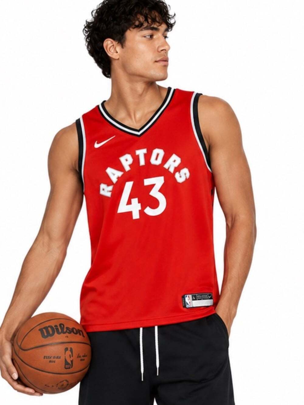 Nike Raptors Siakam 43 Jersey Red NBA Basketball Streetwear Large